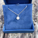 Solid 9ct  gold solitaire  Pendant (9ct Solid Gold pendant & chain)