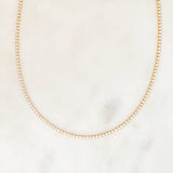 Milky Rhinestone Necklace (14ct gold plated)