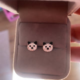 Sterling Silver Cat Earrings