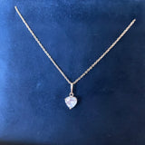 Solitaire Heart Necklace ( 9ct Solid Gold)