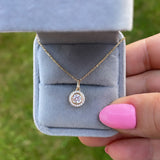 Solid 9ct  gold solitaire  Pendant (9ct Solid Gold pendant & chain)